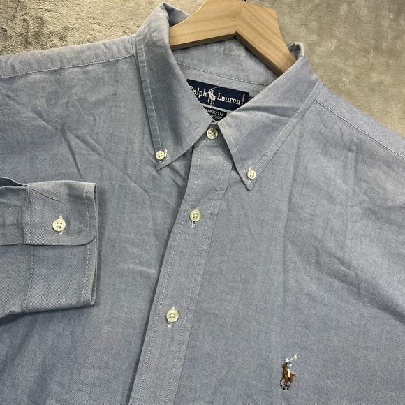 Ralph Lauren Other - Ralph Lauren Mens 17 1/2-35 Yarmouth Button Down‎ Shirt Blue Oxford Pony Logo